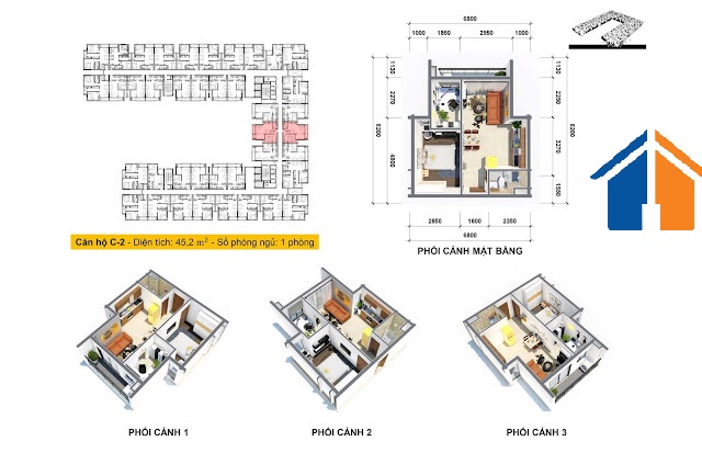 Giá căn hộ một phòng ngủ