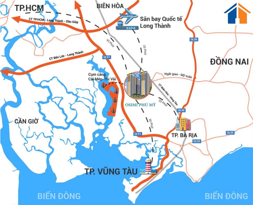 Vị trí dự án Osimi Phú Mỹ