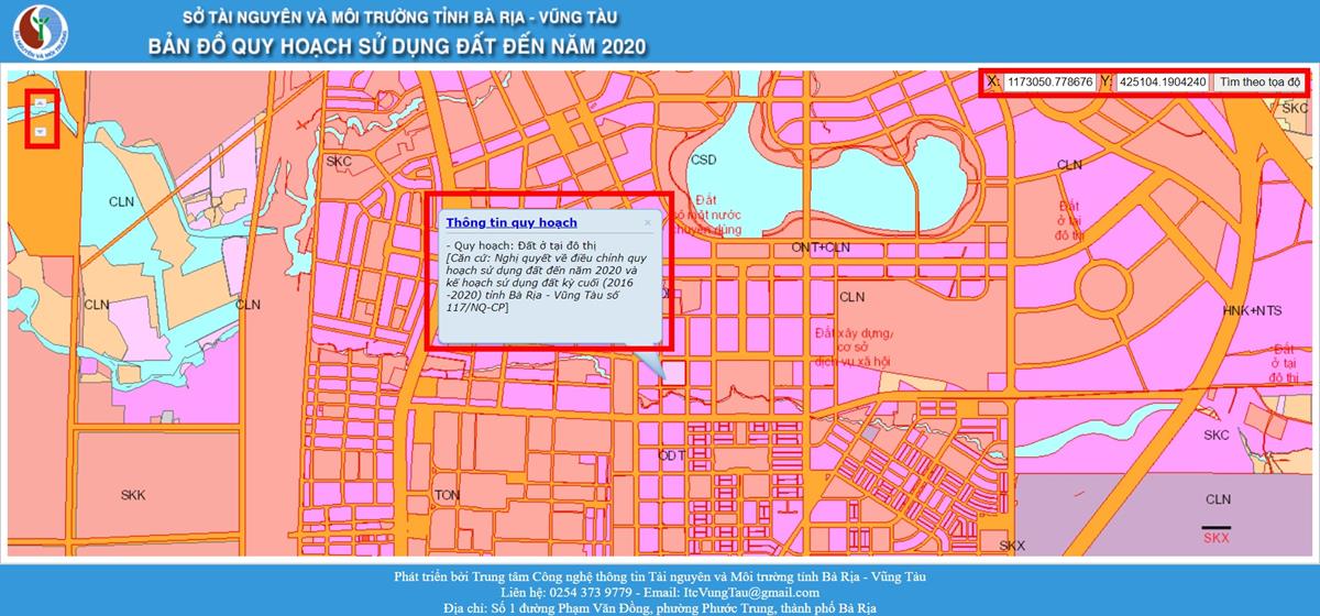 Thông tin quy hoạch của Bộ tài nguyên và môi trường