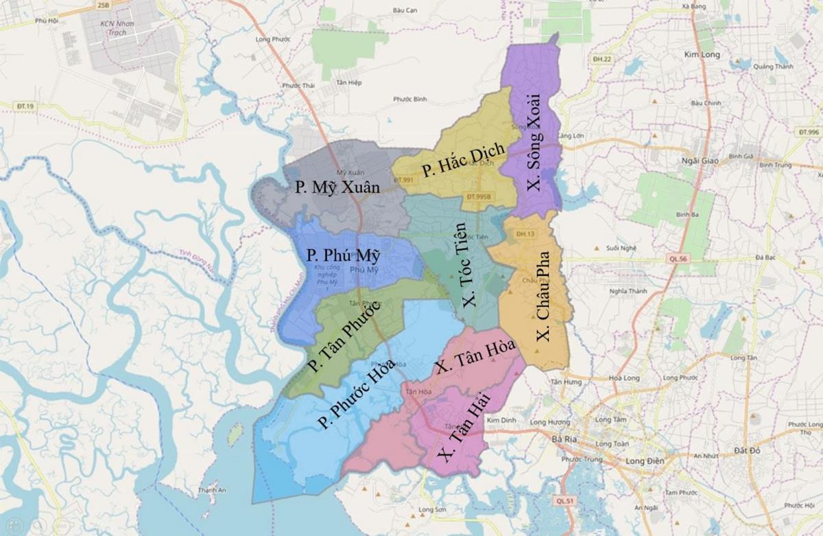 Vị trí huyện Châu Đức