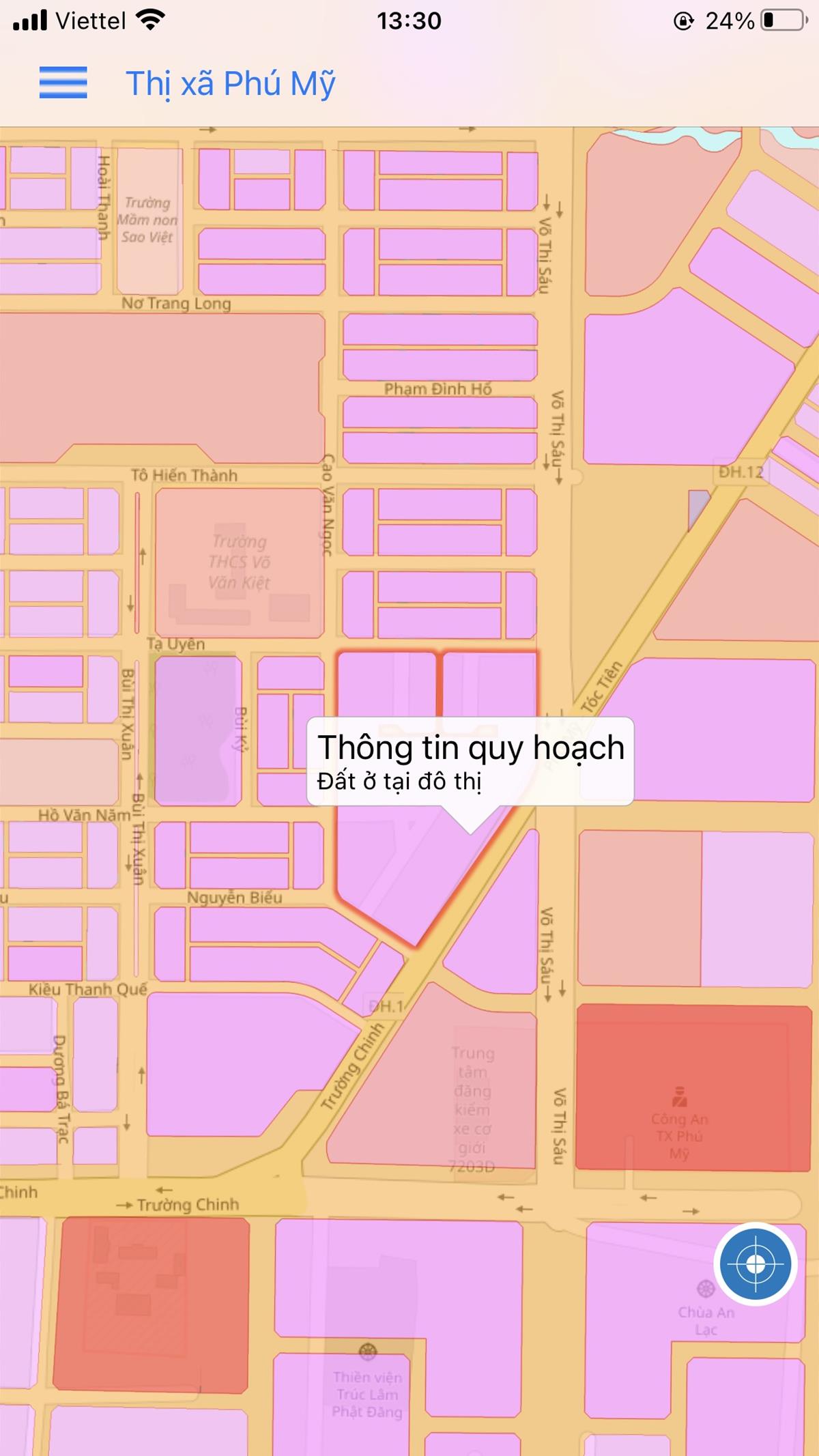 Test quy hoạch thị xã Phú Mỹ miễn phí