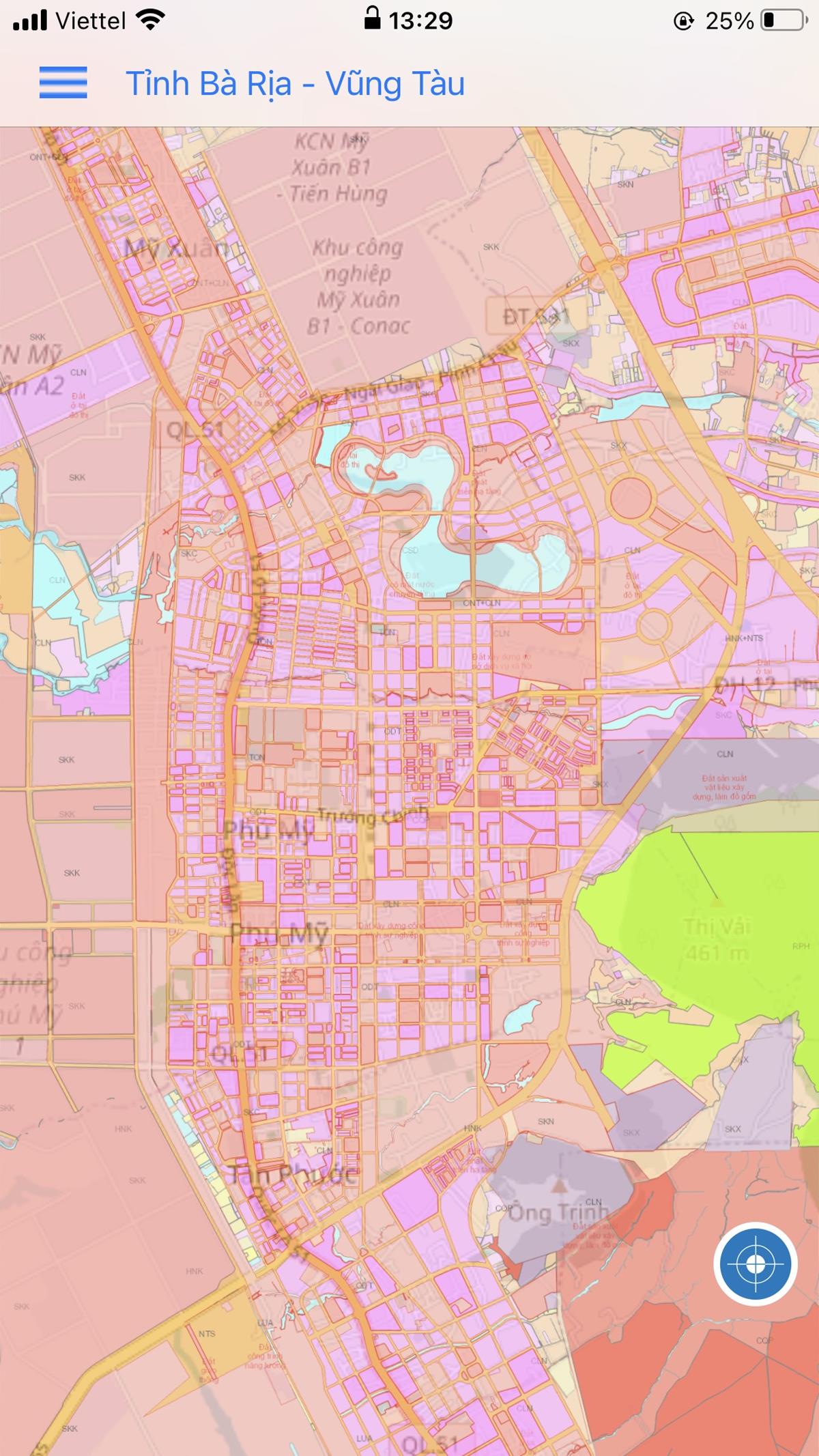 Ứng dụng xem quy hoạch Bà Rịa Vũng Tàu
