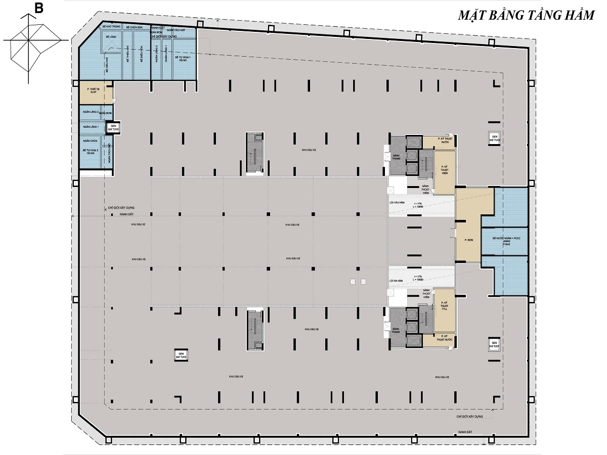 Sơ đồ mặt bằng - Tầng Hầm