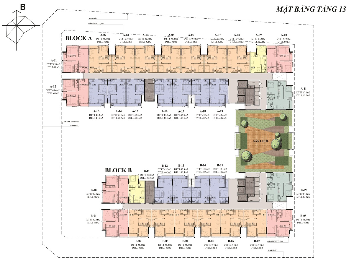 Mặt bằng tầng 13