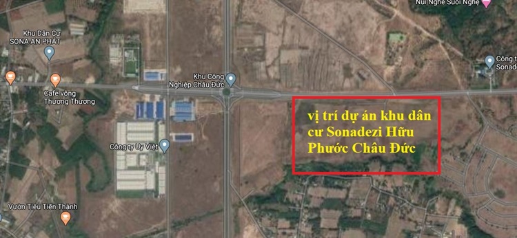 Vị trí thực tế khu dân cư Sonadezi Hữu Phước