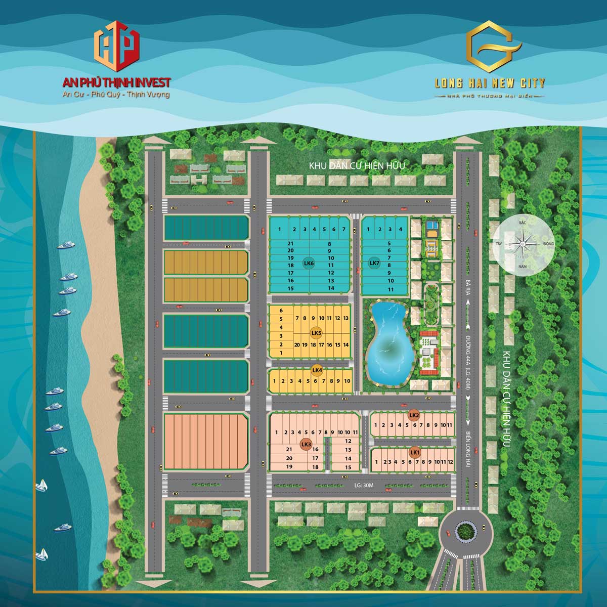 mặt bằng Long Hải New City