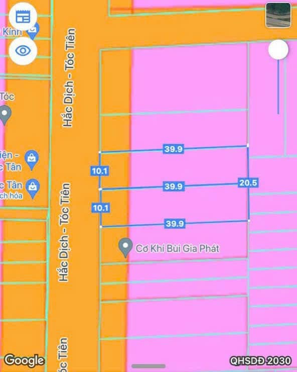 Đất mặt tiền đường Hắc Dịch Tóc Tiên