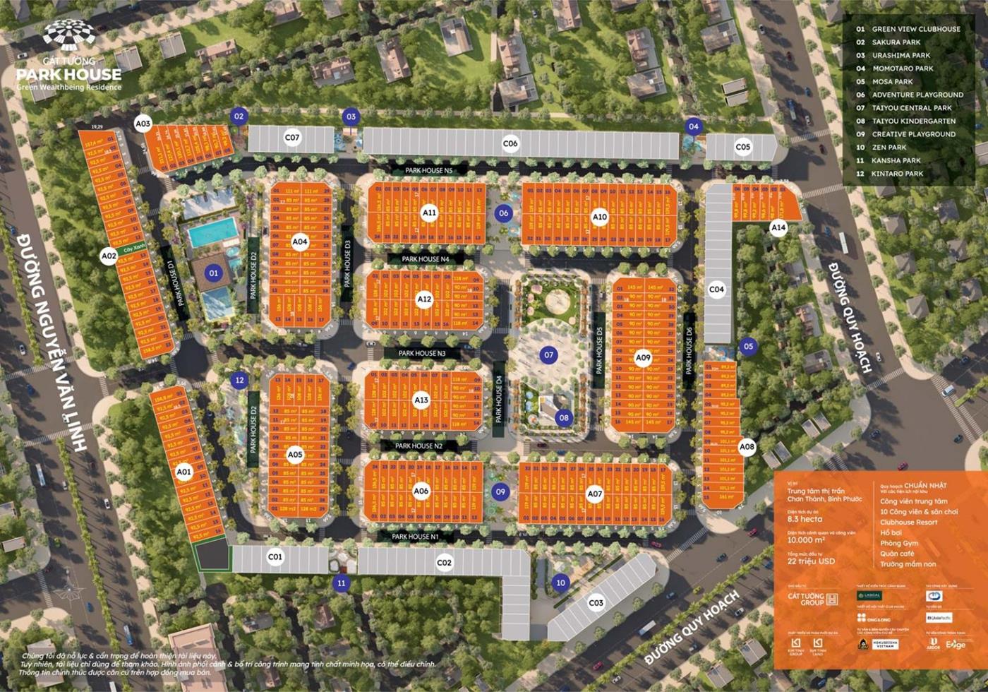 Mặt bằng phân lô dự án Cát Tường Park House