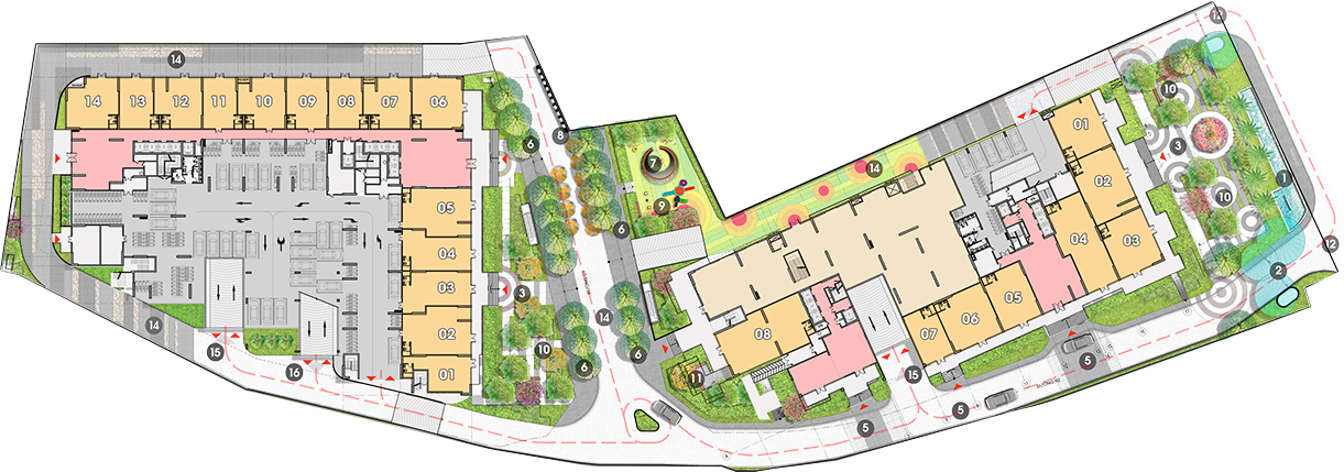 Mặt bằng tổng thể Opal Boulevard