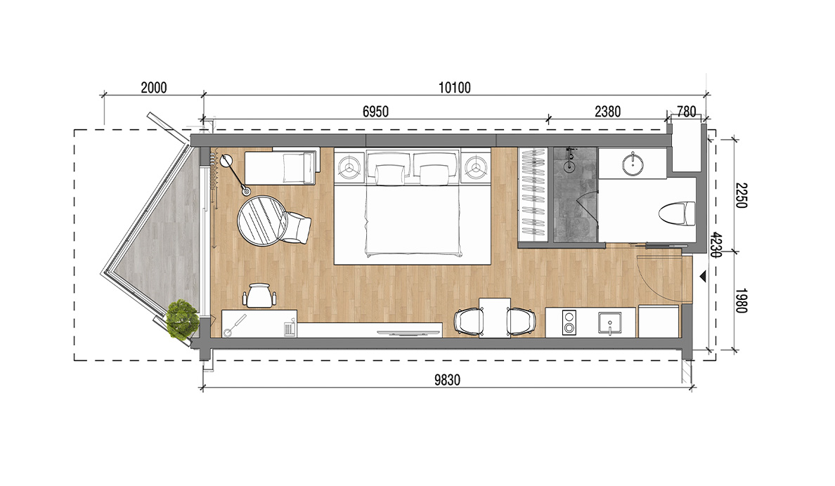 Mặt bằng căn hộ Vega Alaric