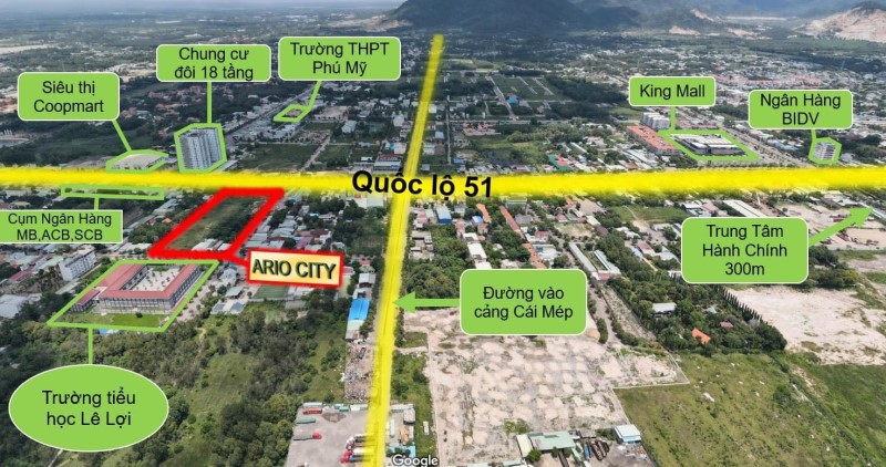 Vị trí Ario City Phú Mỹ