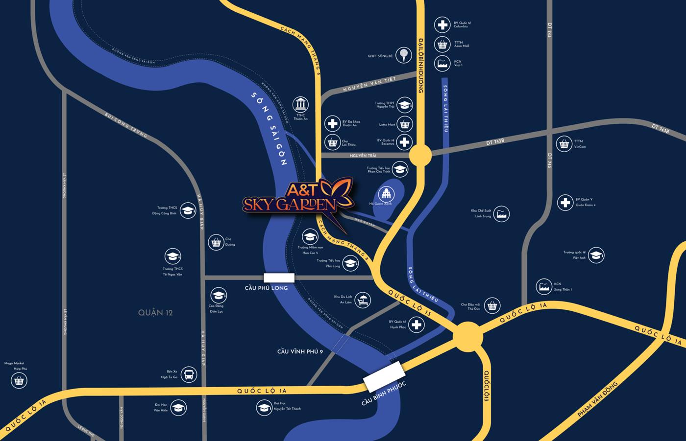 Vị trí A&T Sky Garden
