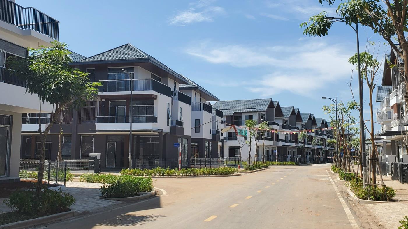 Nhiều dãy nhà đã được hoàn thiện