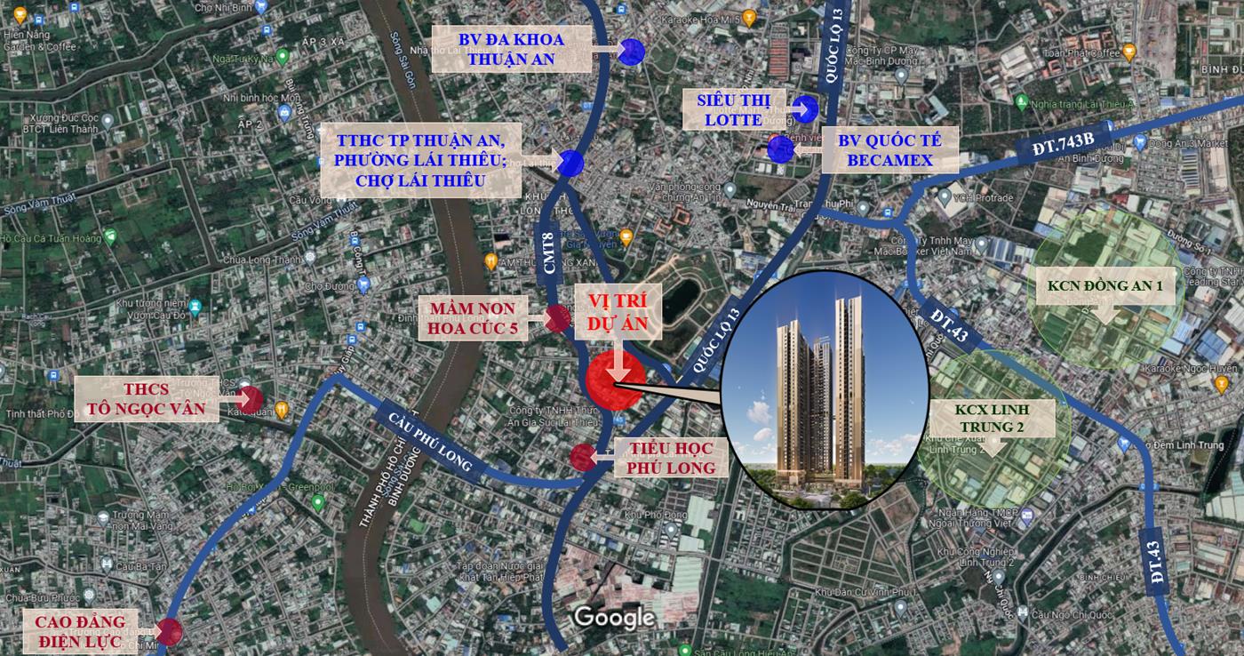 Vị trí dự án A&T Sky Garden