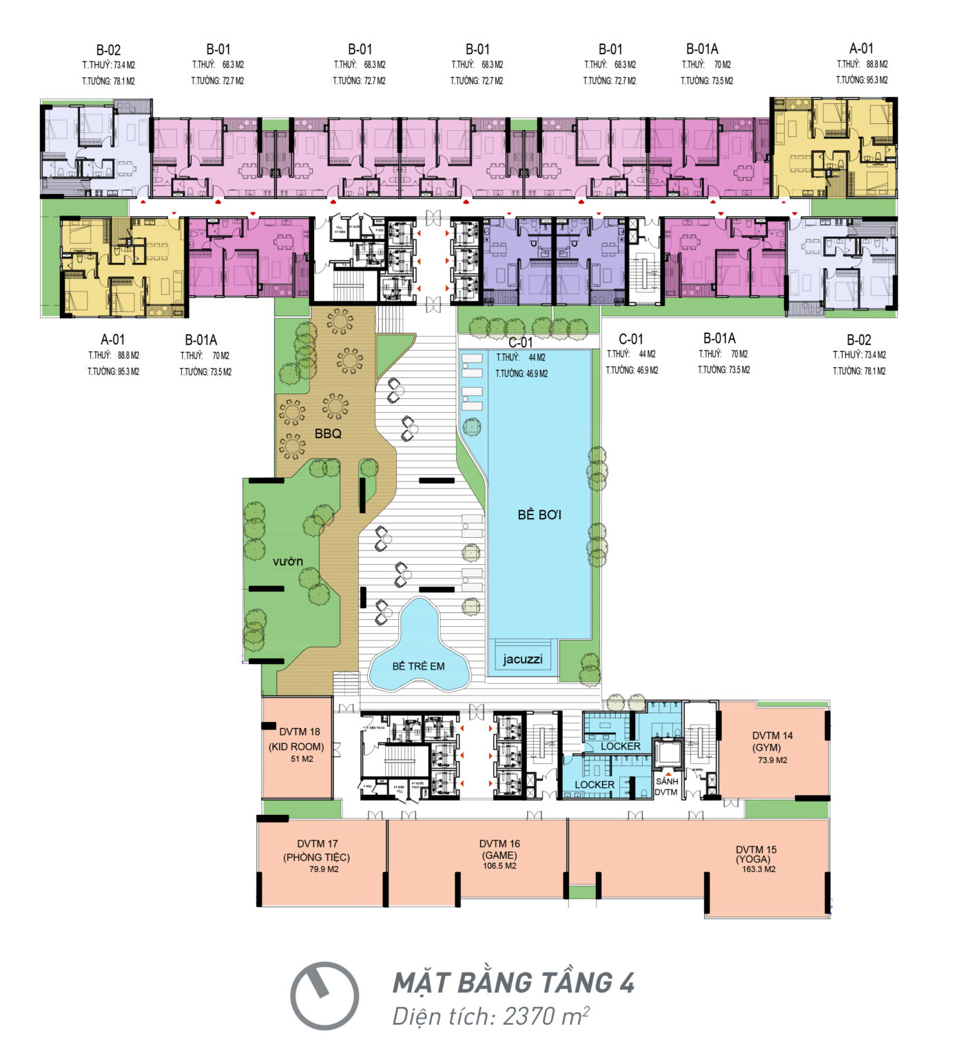 Mặt bằng căn hộ A&T Sky Garden