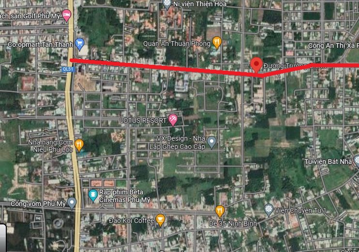 Đất mặt tiền đường Trường Chinh Phú Mỹ