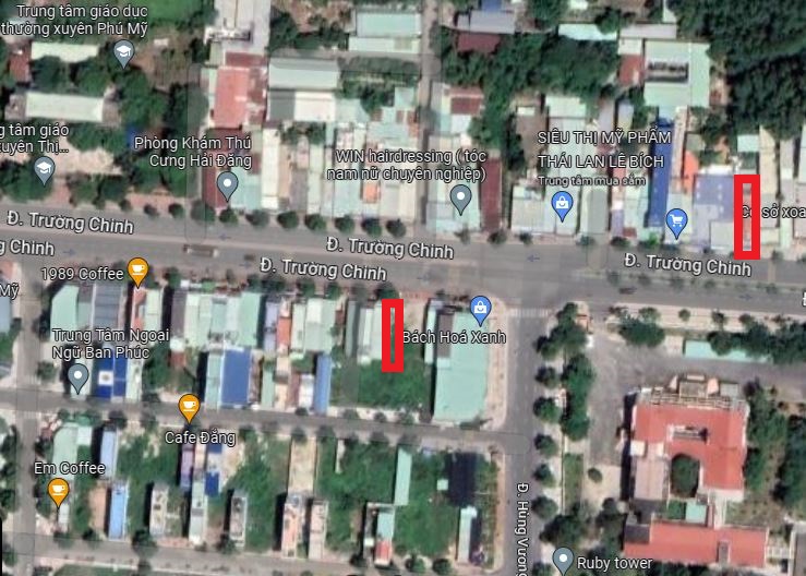 Đất mặt tiền đường Trường Chinh Phú Mỹ