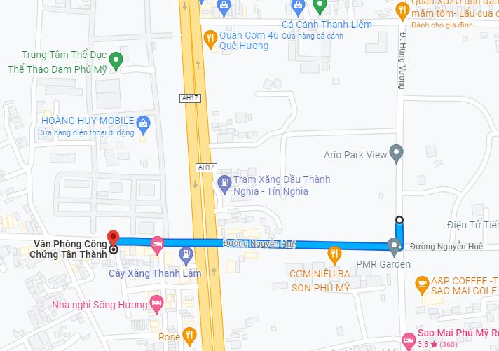 Vị trí văn phòng công chứng Phú Mỹ