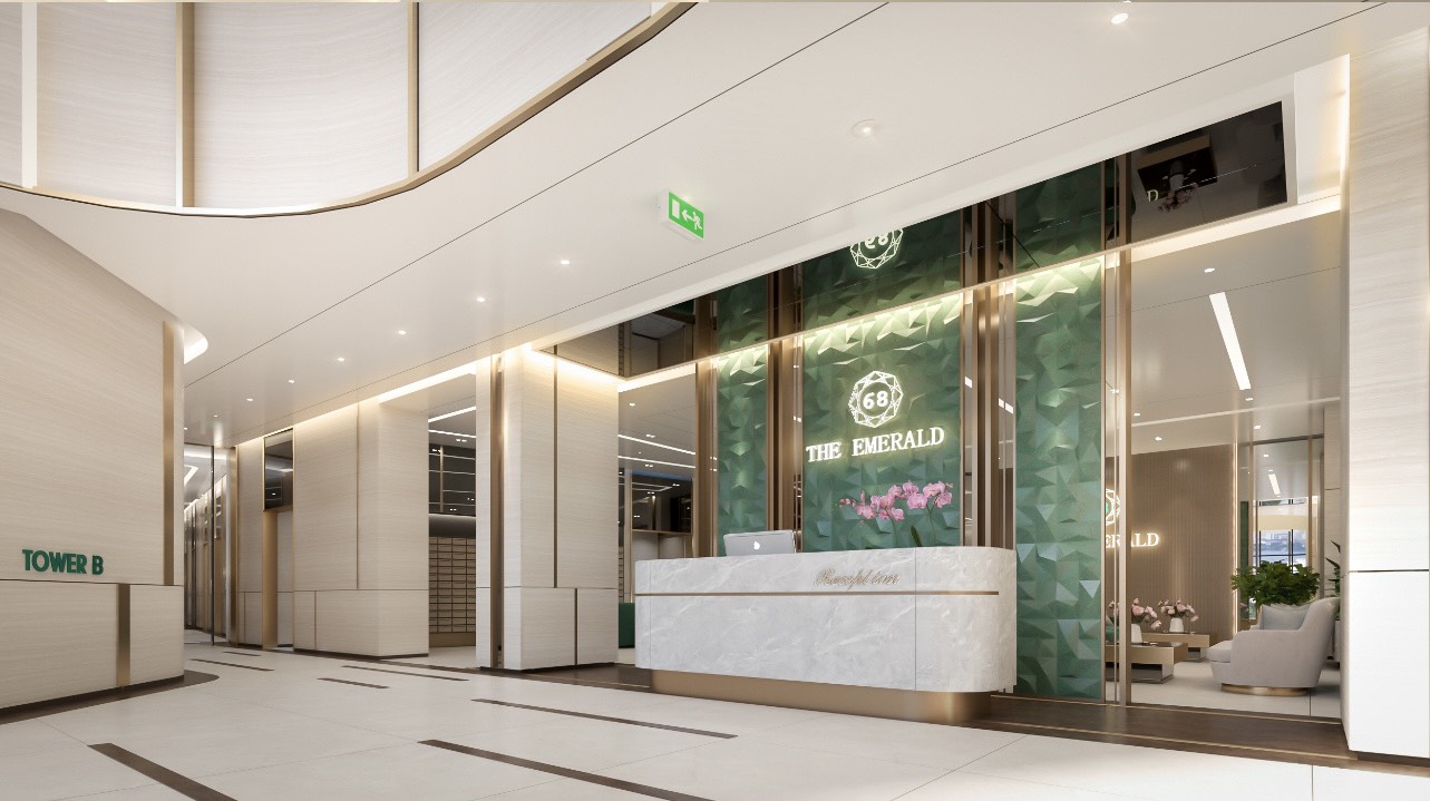Quầy lễ tân căn hộ The Emerald 68