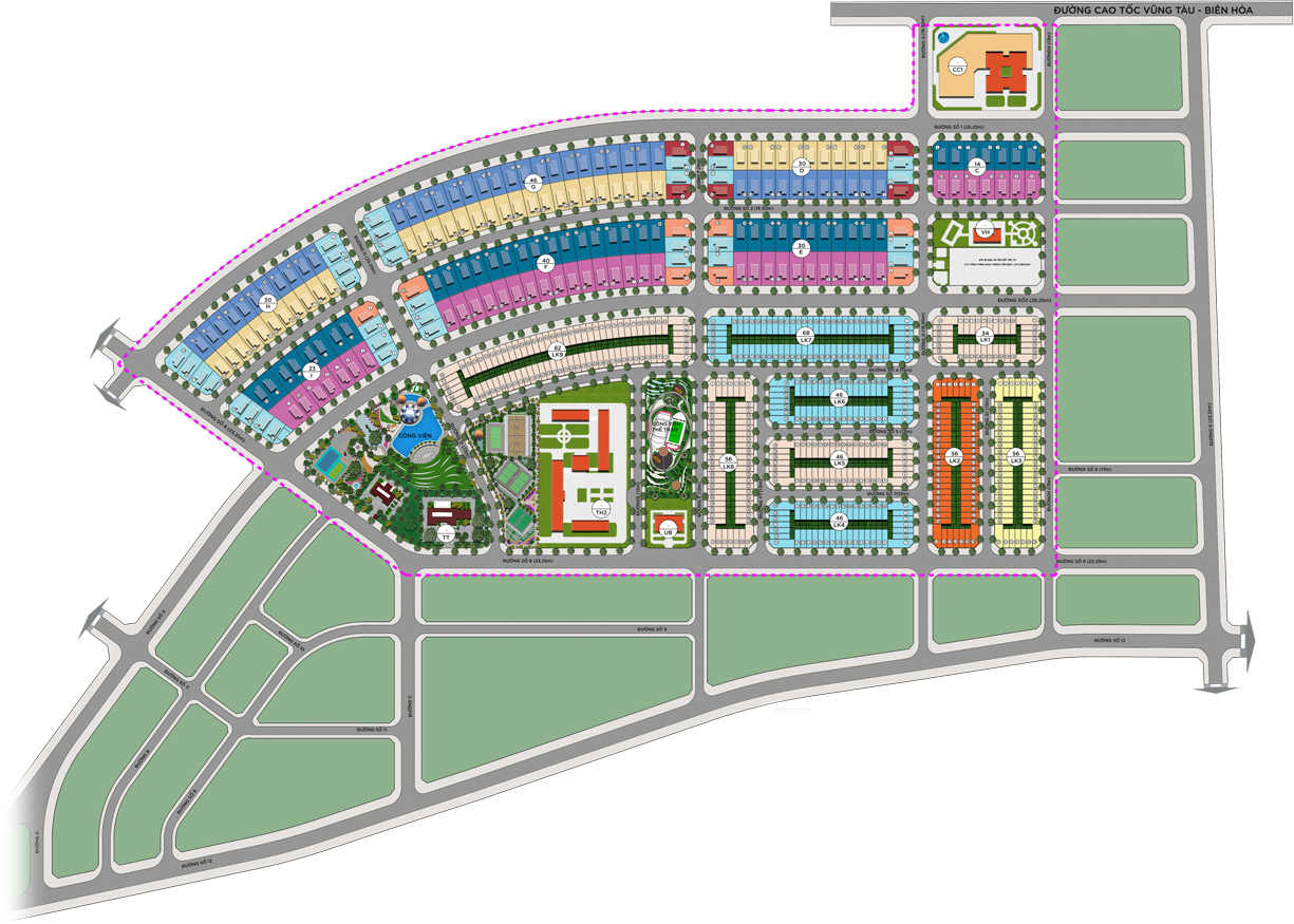 Mặt bằng dự án The Light City Vũng Tàu