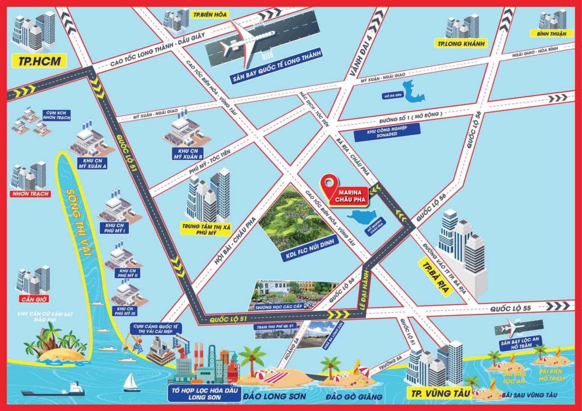 Vị trí Đất nền ven hồ Marina Châu Pha