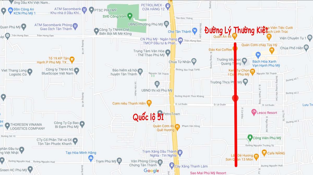 Vị trí đường Lý Thường Kiệt